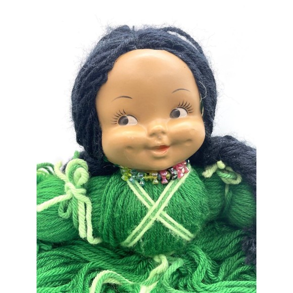 Native American Handcrafted Hawaiian Hula Tiki Polynesian Handmade Doll Girl P10 - Picture 2 of 4
